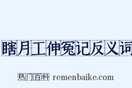 瞎月工伸冤记反义词是什么意思的图片